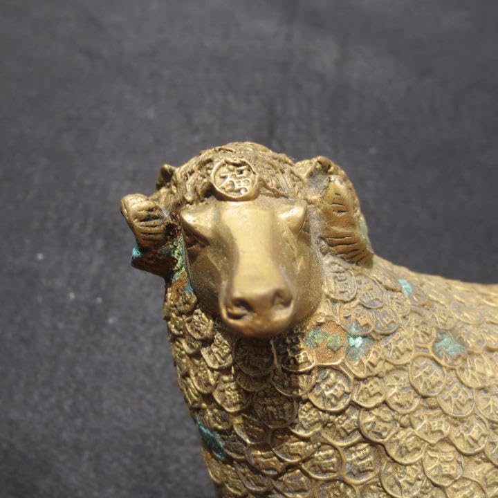 Amazon.co.jp: お金の羊 身体が銅銭 金運アップ 一対ヒツジ 羊 ひつじ